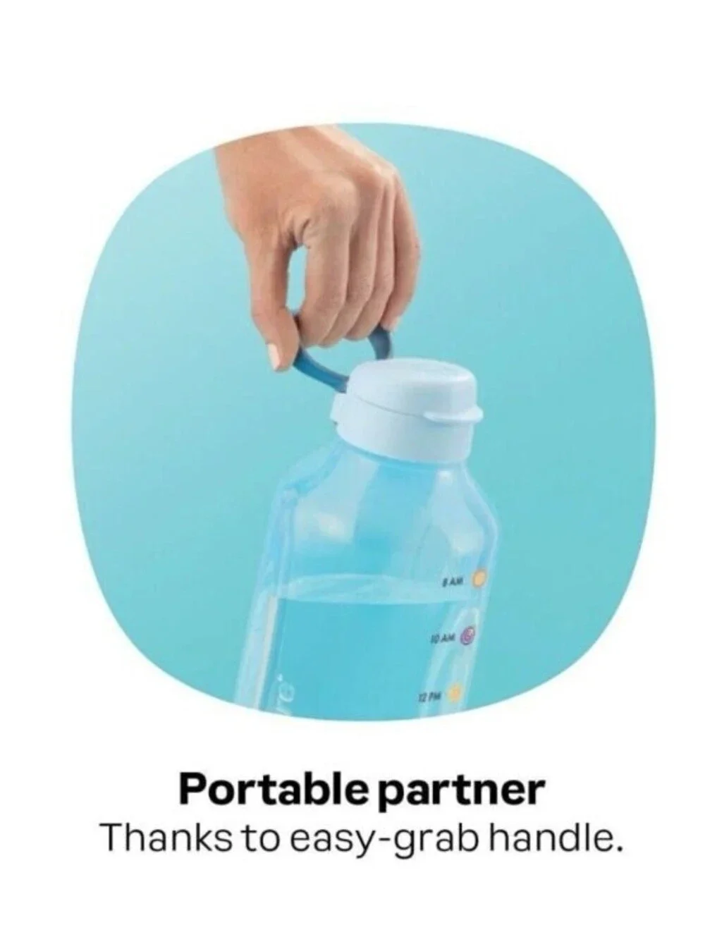 Tupperware AquaVibe 67 oz. (2 Liter) Water Bottle Daily Hydration Reminder